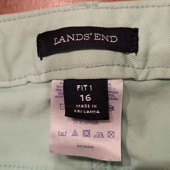 LAND'S END Fit 1 Midrise Mint Straight Leg Denim Ankle Jeans - Picture 5 of 9